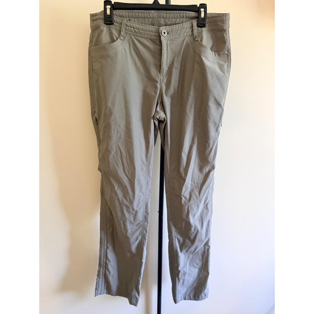Kuhl Women 12 Regular Hiking Pants Olive Green Outdoor Utility Trail Trousers
